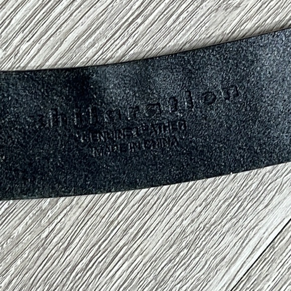 Xhiliration, Size Large, Black Leather With Silver Studs Belt - Picture 6 of 6